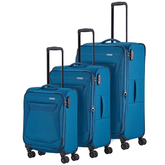 Travelite Chios 4 Rollen Kofferset 3-teilig mit Dehnfalte