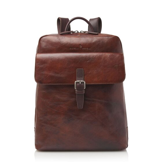 Castelijn & Beerens Rien Business-Rucksack RFID Schutz Leder 40 cm Laptopfach