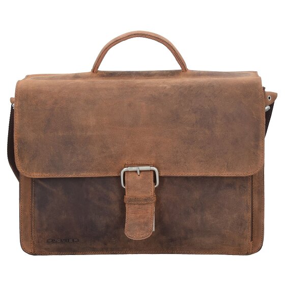 Plevier Retro Newton Aktentasche Leder 41 cm Laptopfach