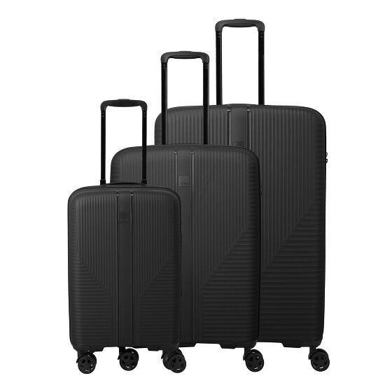 Travelite Air Stripe 4 Rollen Kofferset 3-teilig mit Dehnfalte