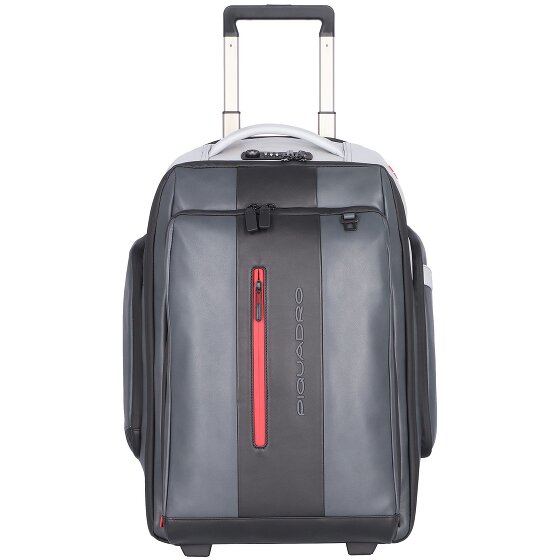 Piquadro Urban 2-Rollen Rucksacktrolley Leder 54 cm Laptopfach