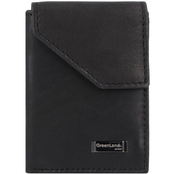 Greenland Nature Black Nappa Geldbörse RFID Leder 7 cm