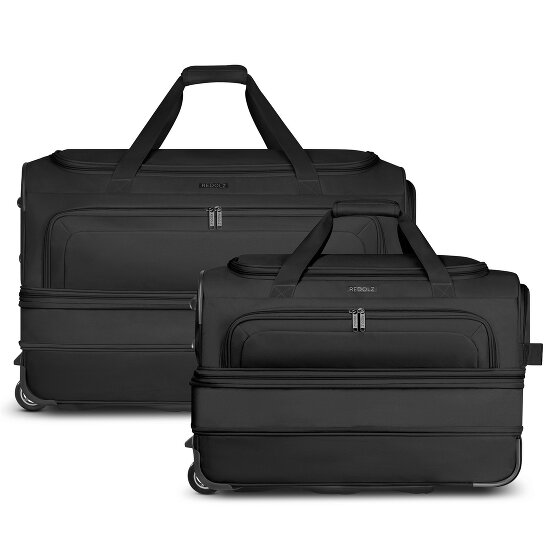 Redolz Duffle Essentials 2-Rollen Reisetasche Set 2 tlg. M+L mit Dehnfalte
