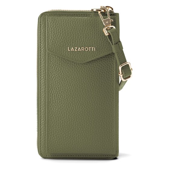 Lazarotti Bologna Leather Zip-Around Geldbörse Handytasche Leder 19 cm