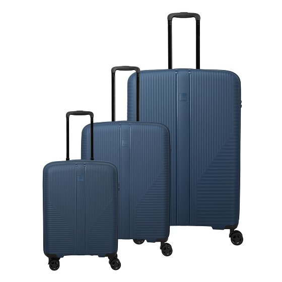 Travelite Air Stripe 4 Rollen Kofferset 3-teilig mit Dehnfalte