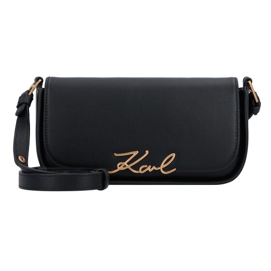 Karl Lagerfeld Signature Schultertasche Leder 24 cm
