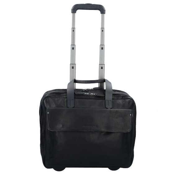 Harold's 2-Rollen Businesstrolley Leder 40 cm Laptopfach