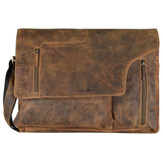 Greenburry Vintage Revolver Bag Umhängetasche Leder 40 cm