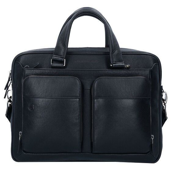 Piquadro Black Square Aktentasche Leder 39 cm Laptopfach