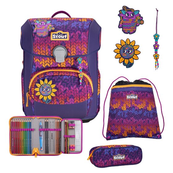 Scout Neo Exklusiv Superflash Schulranzen-Set 4-teilig
