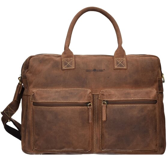 Greenburry Vintage Aktentasche Leder 40 cm Laptopfach