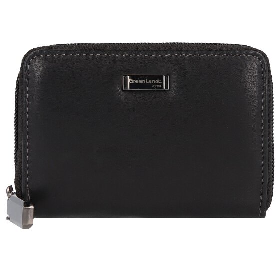 Greenland Nature Black Nappa Kreditkartenetui RFID Leder 11 cm