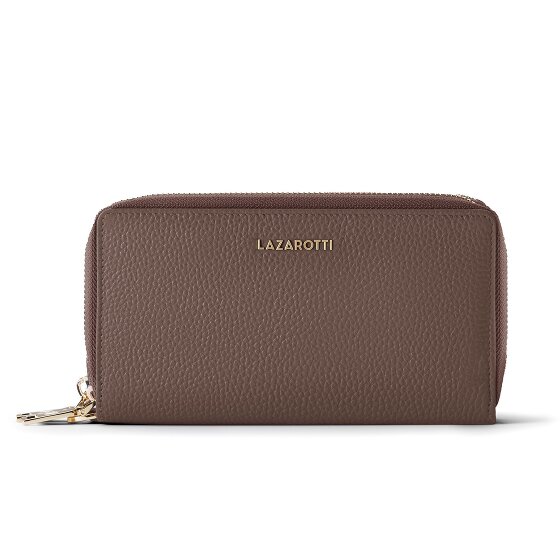 Lazarotti Bologna Leather XL Double Zip-Around Geldbörse RFID Leder 20 cm