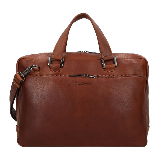 Plevier Vintage Bill Aktentasche Leder 40 cm Laptopfach