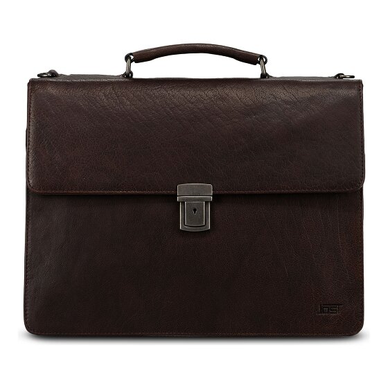Jost Glasgow Aktentasche RFID Schutz Leder 40 cm Laptopfach