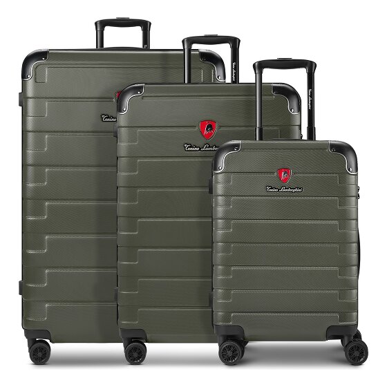 Tonino Lamborghini Milano 4 Rollen Kofferset 3-teilig mit Dehnfalte