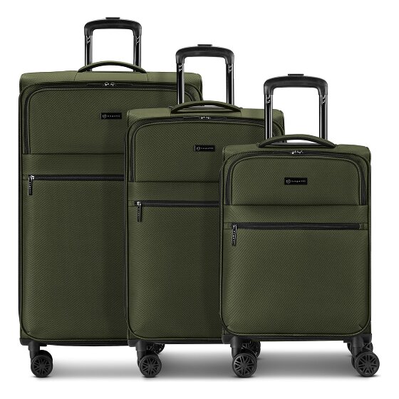 Bugatti Valencia Soft 4 Rollen Kofferset 3-teilig mit Dehnfalte