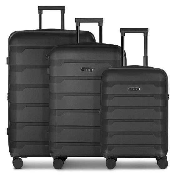 d&n South Dakota 4 Rollen Kofferset 3-teilig mit Dehnfalte