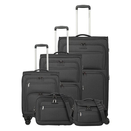 Travelite Cubis 4 Rollen Kofferset 5-teilig mit Dehnfalte