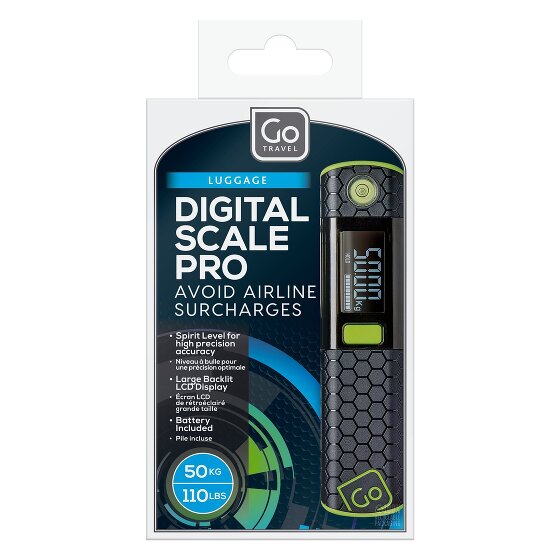 Go Travel Elektro + Elektronikgeräte Kofferwaage 12 cm mit Maßband und Wasserwaage