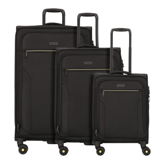 d&n Travel Line 9704 4 Rollen Kofferset 3-teilig mit Dehnfalte