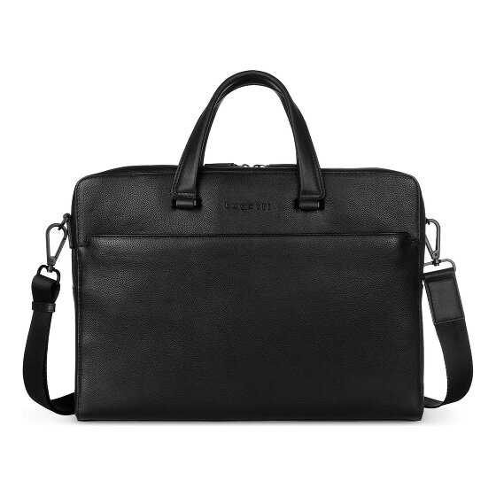 Bugatti Black Aktentasche Leder 39 cm Laptopfach