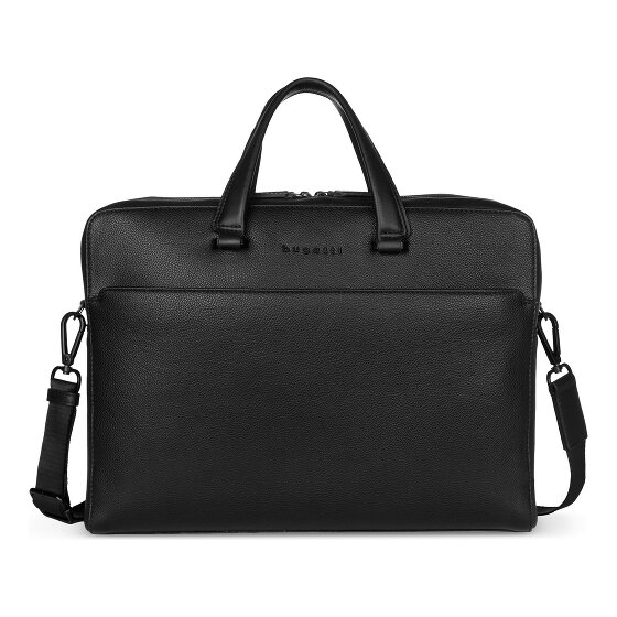 Bugatti Black Aktentasche Leder 38 cm Laptopfach