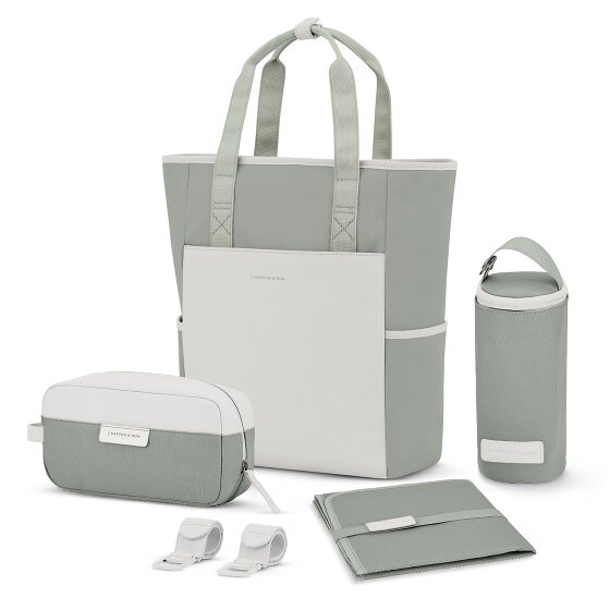 Kapten & Son Lindby Wickeltaschenset 4 tlg. Laptopfach