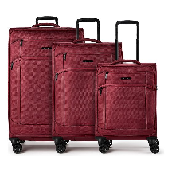 d&n Travel Line 9804 4 Rollen Kofferset 3-teilig mit Dehnfalte