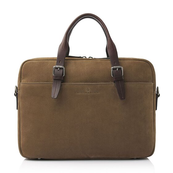 Castelijn & Beerens Nubuck Aktentasche Leder 41 cm Laptopfach