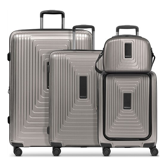 Redolz Essentials14 4-Rollen Kofferset Beautycase 4tlg mit Dehnfalte Laptopfach