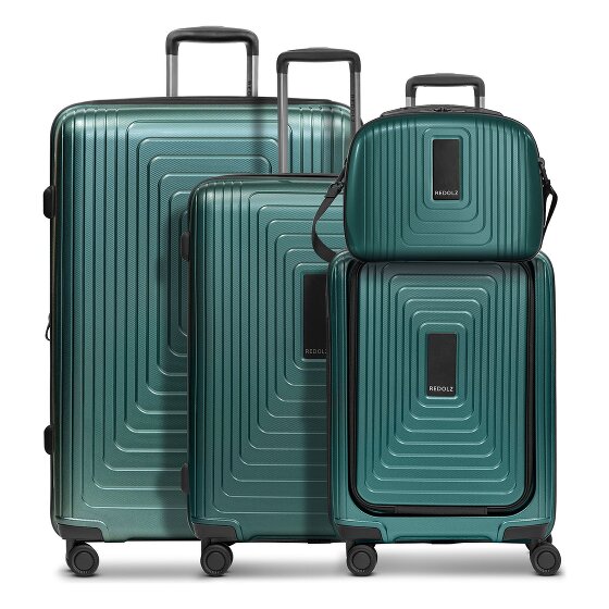 Redolz Essentials14 4-Rollen Kofferset Beautycase 4tlg mit Dehnfalte Laptopfach