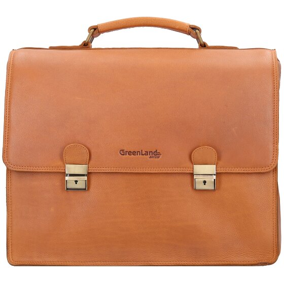 Greenland Nature Nature Aktentasche RFID Leder 40 cm Laptopfach