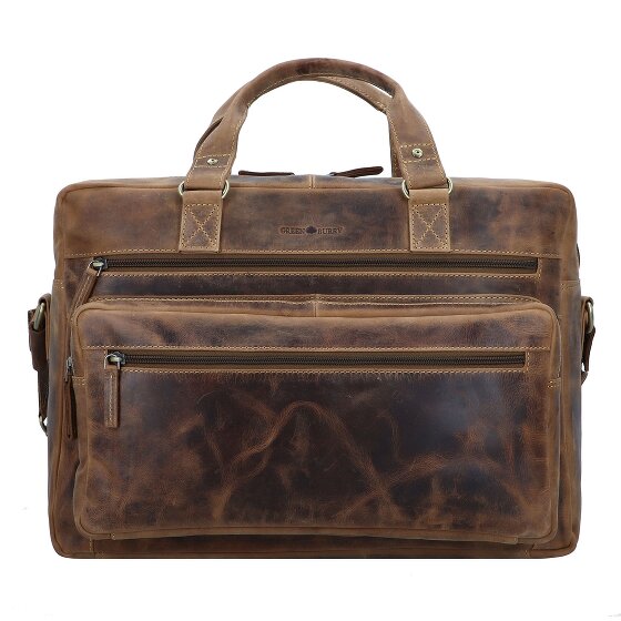 Greenburry Vintage Aktentasche Leder 43 cm Laptopfach