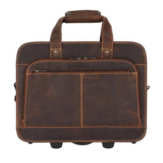 Greenburry Vintage 2 Rollen Businesstrolley 33 cm Laptopfach