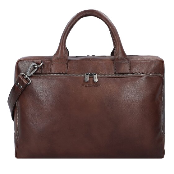 Plevier Vintage Bill Aktentasche Leder 40 cm Laptopfach