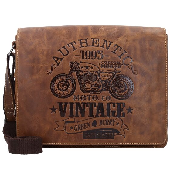 Greenburry Vintage Cafe-Racer Messenger Leder 33 cm