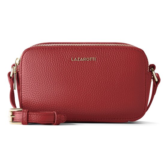 Lazarotti Bologna Leather Umhängetasche Camera-Bag Leder Double-Zip 18 cm