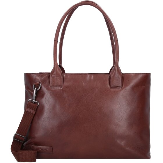 Plevier Rock Amber Schultertasche Leder 43 cm Laptopfach