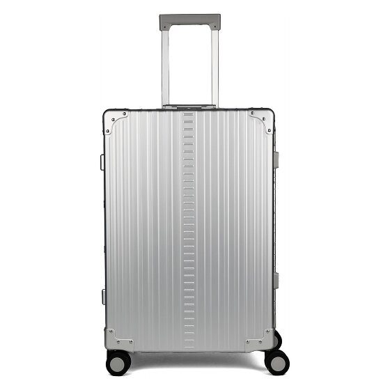 Aleon Traveler 4-Rollen Trolley Aluminium 67 cm mit Kleidersack