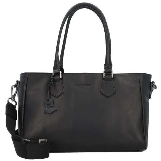 Greenburry Pure Black Handtasche Leder 33 cm