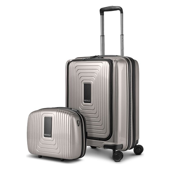 Redolz Essentials 14 Kofferset 2 tlg. Kabinentrolley mit Dehnfalte + Beautycase