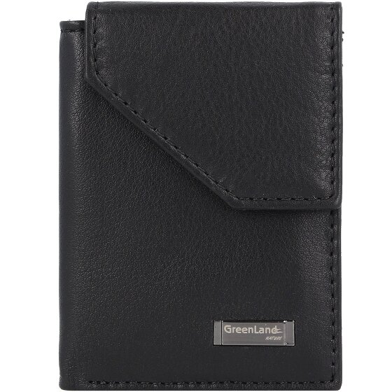 Greenland Nature Black Nappa Geldbörse RFID Leder 7 cm