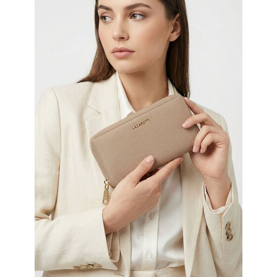 Lazarotti Bologna Leather XL Double Zip-Around Geldbörse RFID Leder 20 cm