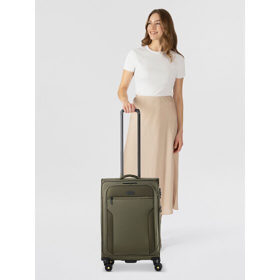 d&n Travel Line 9704 4 Rollen Trolley M 68 cm mit Dehnfalte