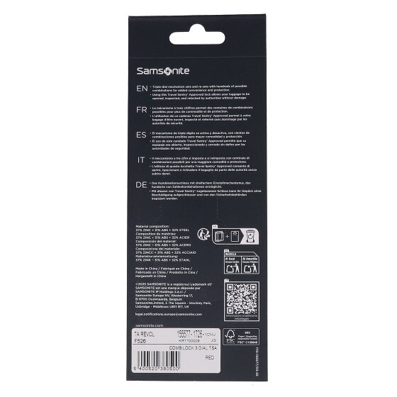 Samsonite TA Revolution Kofferschloss 1 cm