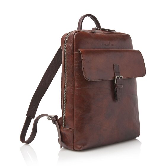 Castelijn & Beerens Rien Business-Rucksack RFID Schutz Leder 40 cm Laptopfach
