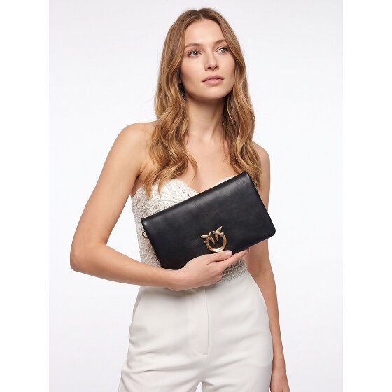 PINKO Love Soft Clutch Tasche Leder 19.5 cm