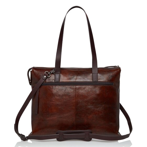 Castelijn & Beerens Rien Schultertasche RFID Schutz Leder 40 cm Laptopfach