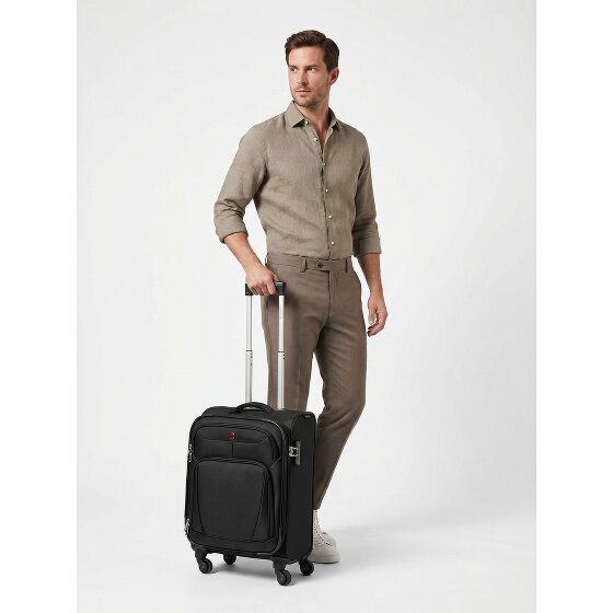 Wenger Beaumont 4 Rollen Kabinentrolley S 54 cm mit Dehnfalte